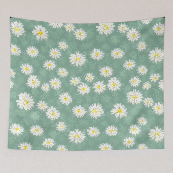Item preview, Throw Pillow With Beautiful Daisies Painting - Spring Home Decor designed and sold by Sowari-Pillows.