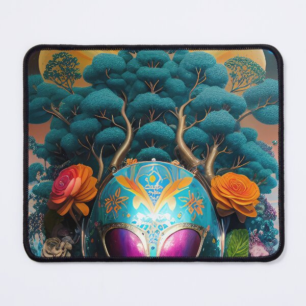 Item preview, Robotic mask with turquoise blue trees. designed and sold by HAKKI ARSLAN.