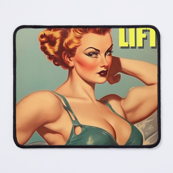 Item preview, Muscle Pin Up Girl Workout Design: LIFT designed and sold by MinimusDesigns.