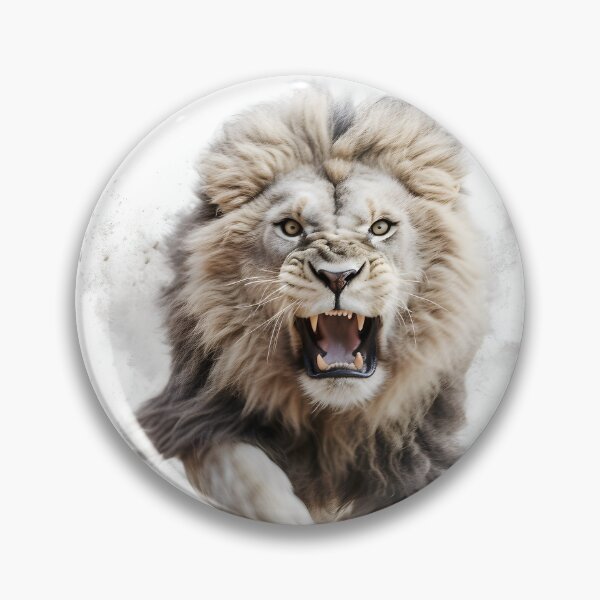 Item preview, Wild Chase: Expressive Lion Pursuit Isolated on White designed and sold by msouthgate.