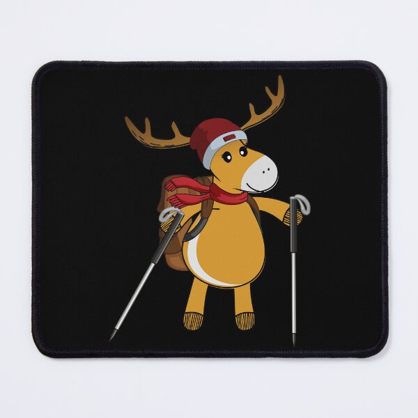 Item preview, Cute reindeer hiking in the mountains designed and sold by Donutlovers.