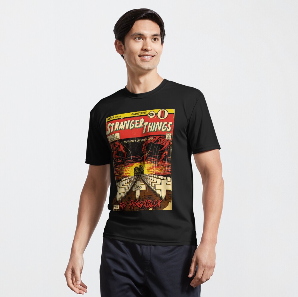 Men's Stranger Things Retro Piggyback Poster T-shirt - Black - Small :  Target