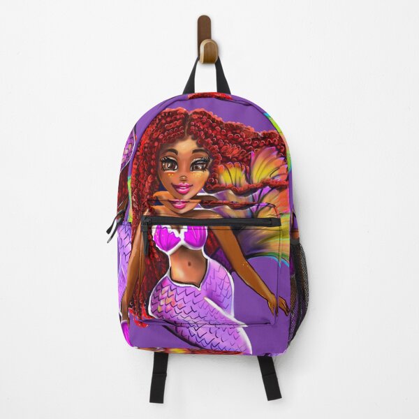 Item preview, Mermaid with flowing red locks lit up, African American woman  designed and sold by Artonmytee.