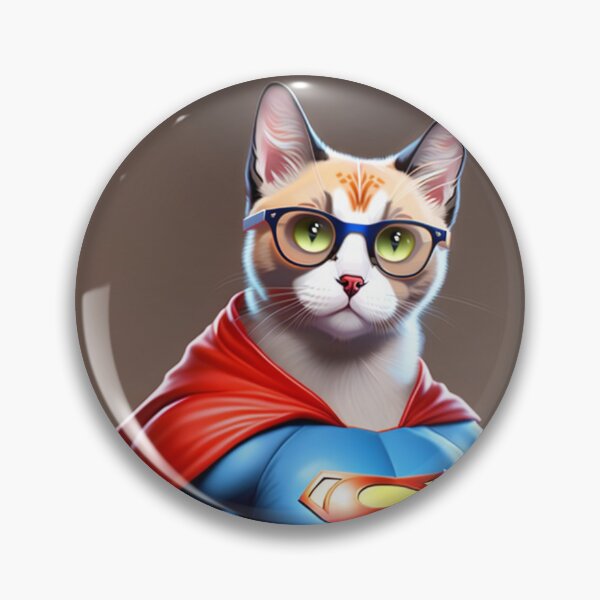 Item preview, Siamese cat dressed as superhero cartoon style designed and sold by EdsTshirts.