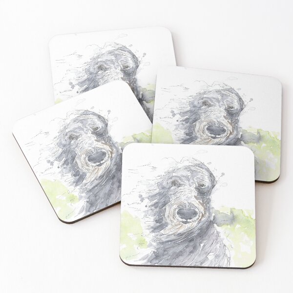 Item preview, Scottish Deerhound in a strong wind. designed and sold by DebTheZeb.