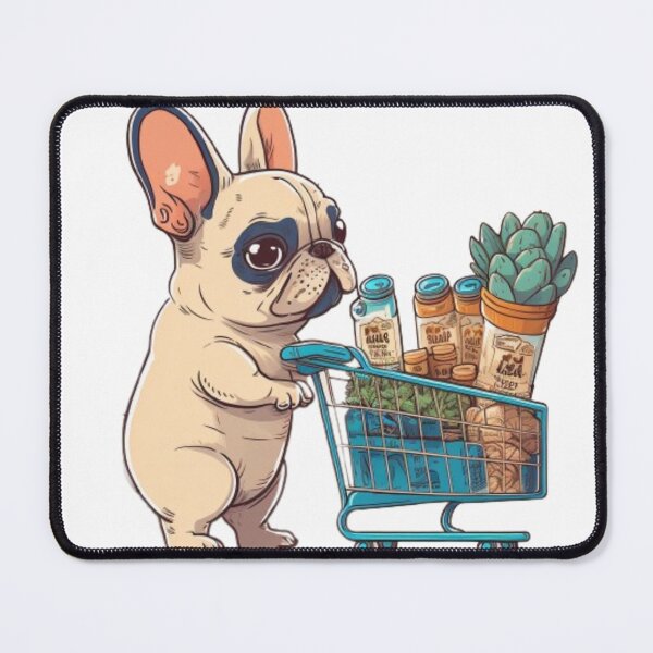 Item preview, Frenchie buying Groceries French Bulldog designed and sold by PetsEnough.