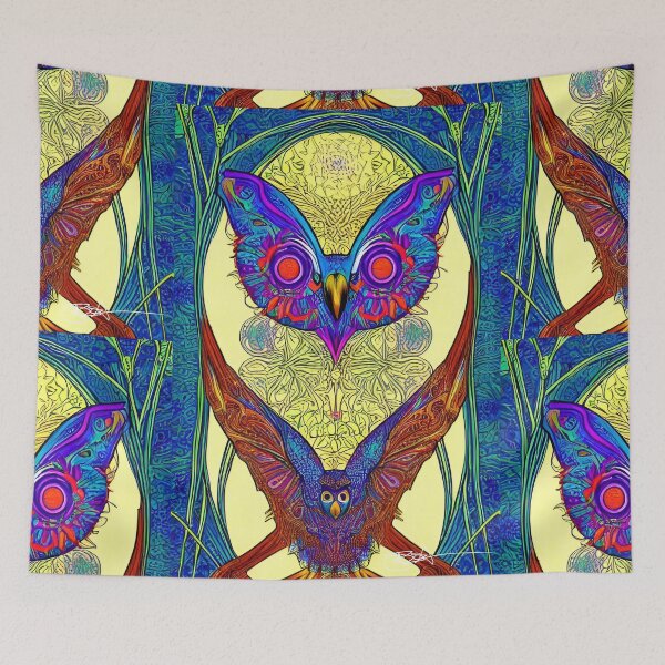 Item preview, Psychedelic Owl Acid Vibes 5 designed and sold by Benito Del Ray.
