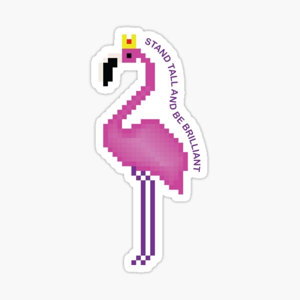 Pixel Flamingo Stickers for Sale | Redbubble