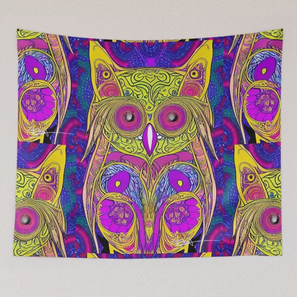 Item preview, Psychedelic Owl Acid Vibes 6 designed and sold by Benito Del Ray.
