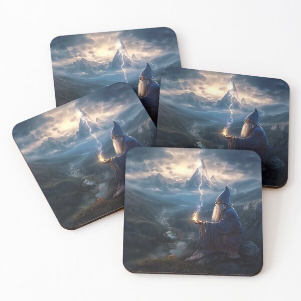 Item preview, Wizard casting a magical spell designed and sold by Paul Fleet.