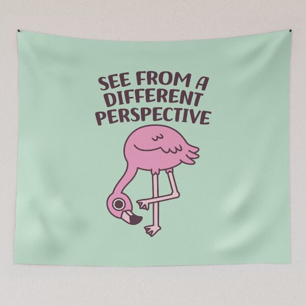 Item preview, Cute Flamingo See From A Different Perspective designed and sold by rustydoodle.