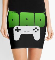 Gamer Dad Funny Retro Console Gaming Mini Skirt