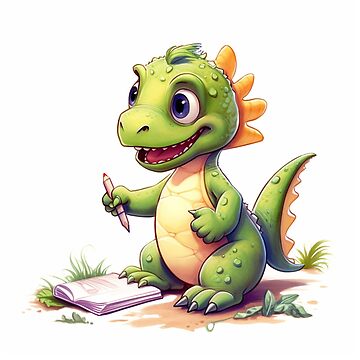 Drawing of a Dinosaur for Kids" Canvas Print by FrenchGallery | Redbubble