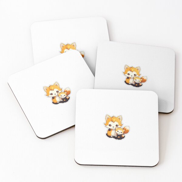 Item preview, Cartoon Baby and Mommy Fox | White | Cute, Smiling, Anime, Happy, Manga, Aesthetic, Animals, Japanese, Kawaii, Love designed and sold by FantasySoul.