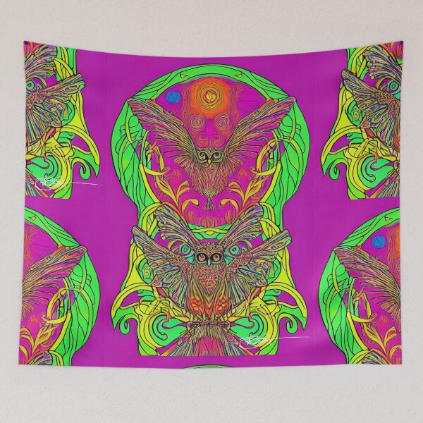 Item preview, Psychedelic Owl Acid Vibes 7 designed and sold by Benito Del Ray.