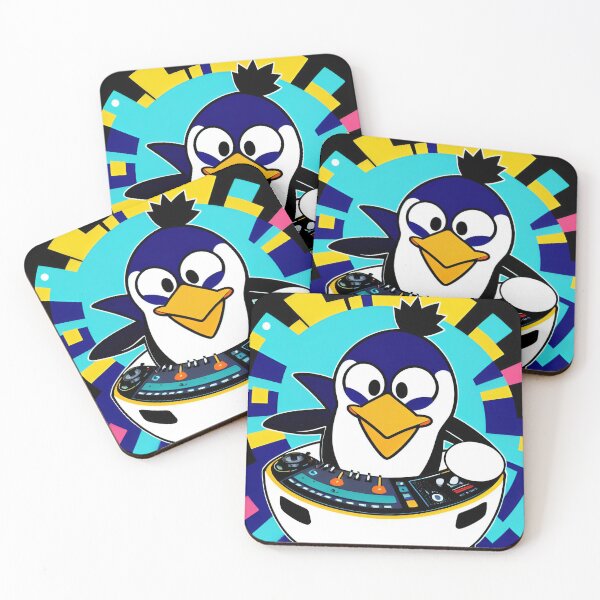 Item preview, DJ Flipperfeet, Penguin DJ, Party designed and sold by macvoodoodesign.