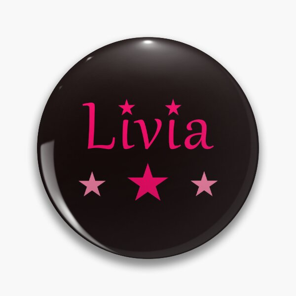 Item preview, Livia Girls Name Pink Stars designed and sold by Jeallan Designs.