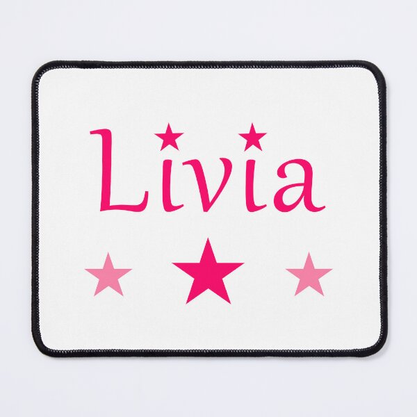 Item preview, Livia Girls Name Pink Stars designed and sold by Jeallan Designs.