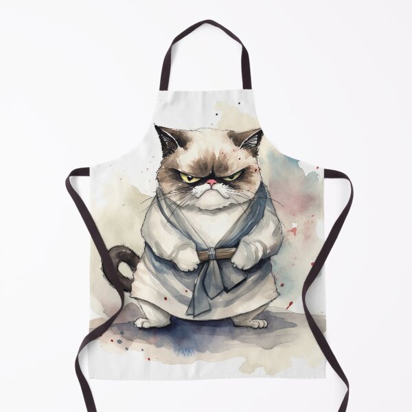Item preview, Annoyed Japanese Cat in Gi designed and sold by SamuraiCats.