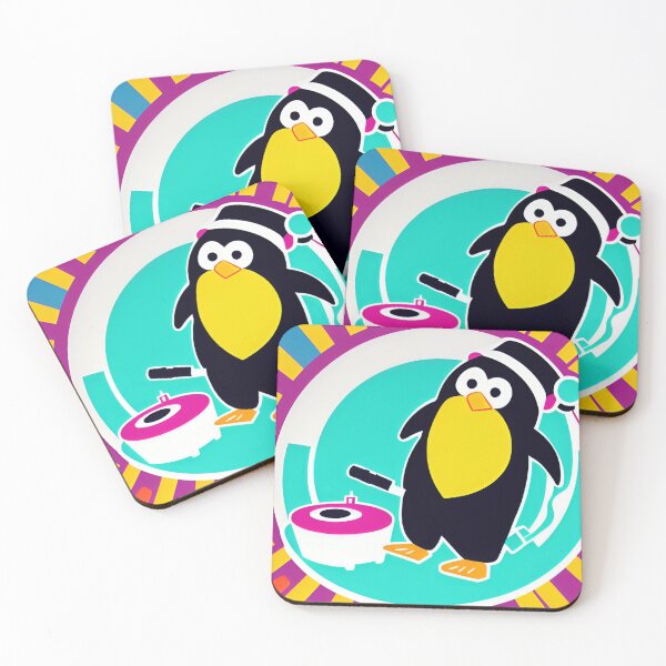 Item preview, DJ Flipperfeet, Penguin DJ, Party designed and sold by macvoodoodesign.