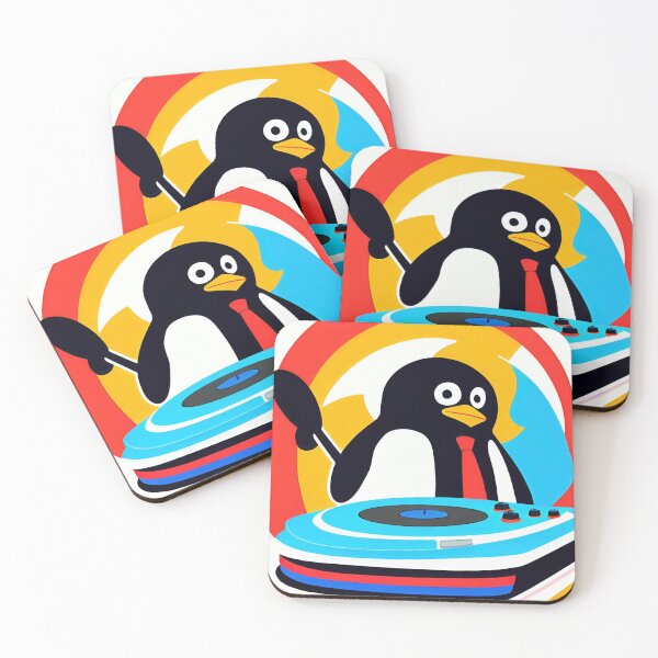 Item preview, DJ Flipperfeet, Penguin DJ, Party designed and sold by macvoodoodesign.