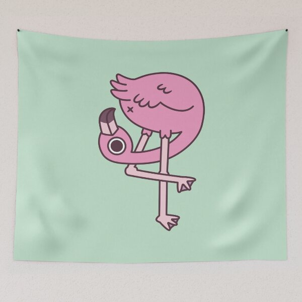 Artikelvorschau, Lustiger Flamingo, der seinen Hintern betrachtet entworfen und verkauft von rustydoodle.