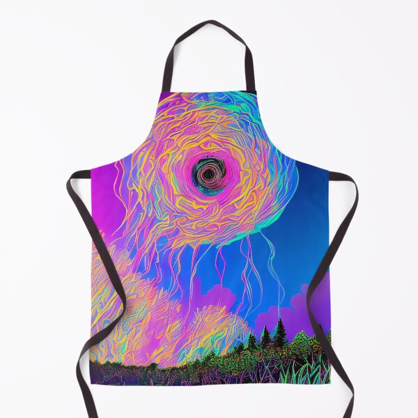 Item preview, Impressionist Painting of a Colorful Jellyfish designed and sold by AIStudio137.