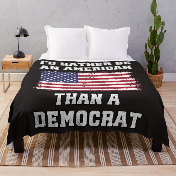 Item preview, I'd Rather Be An American Than A Democrat, Anti Woke, Anti Liberal Anti Democrat designed and sold by elvisg03.