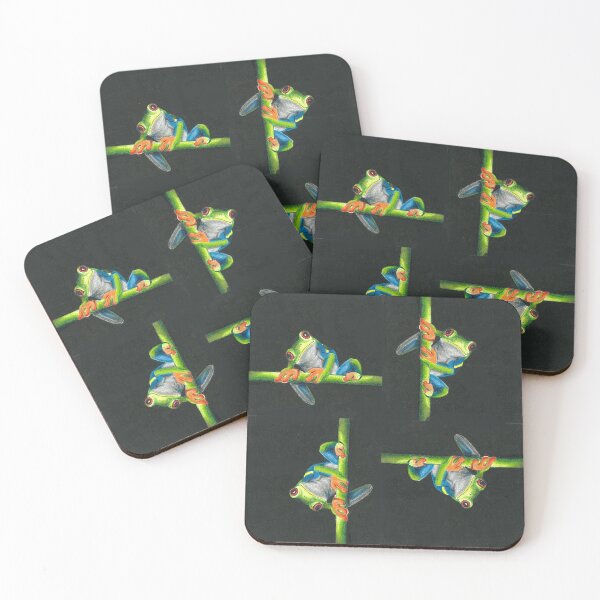 Item preview, Red-Eyed Tree Frog Quad designed and sold by Wendi Youngblood.
