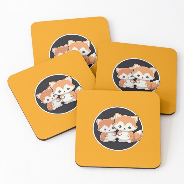 Item preview, Happy Baby and Mommy Fox | Orange | Cute, Smiling, Anime, Cartoon, Manga, Aesthetic, Animals, Japanese, Kawaii, Love designed and sold by FantasySoul.