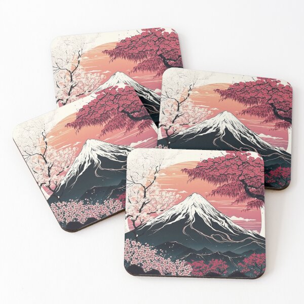 Item preview, Mount Fuji sakura Japanese oil painting style designed and sold by SceneryStudio.
