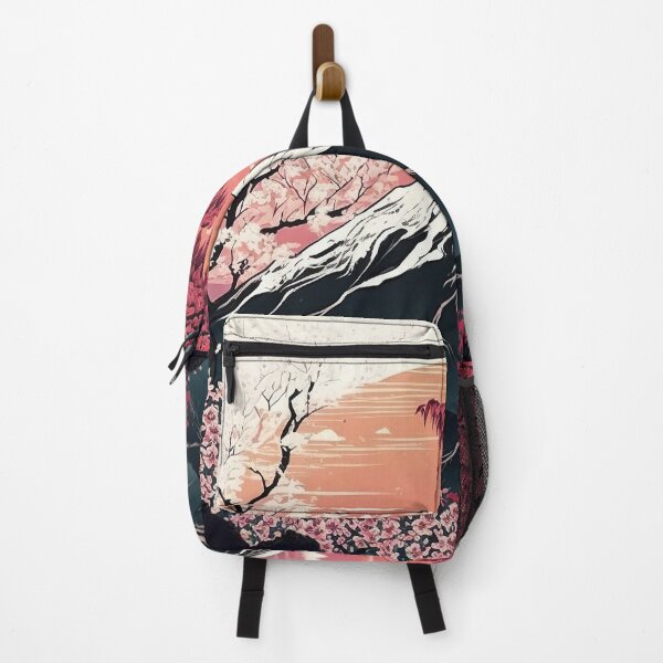 Item preview, Mount Fuji sakura Japanese oil painting style designed and sold by SceneryStudio.