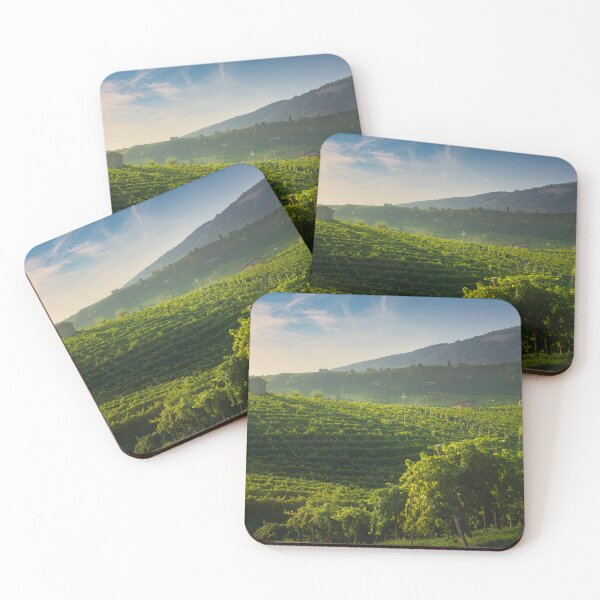 Item preview, Vineyards of Prosecco at sunset. Valdobbiadene, Veneto region, Italy designed and sold by Stefano Orazzini.