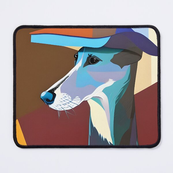 Item preview, Whippet in a Flat Cap Contemporary Art Style Portrait designed and sold by Ameiva-Apparel.