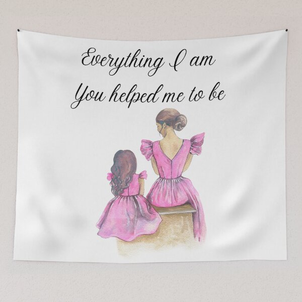 Item preview, Everything I am you helped me to be mom designed and sold by QuotableCulture.