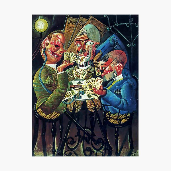 Item preview, The Skat Players (1920), Dadaism painting by Otto Dix designed and sold by Gabriel S.