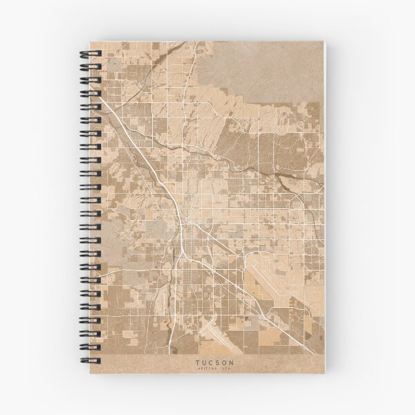 Item preview, Map of Tucson (Arizona, USA) in sepia vintage style designed and sold by blursbyai.