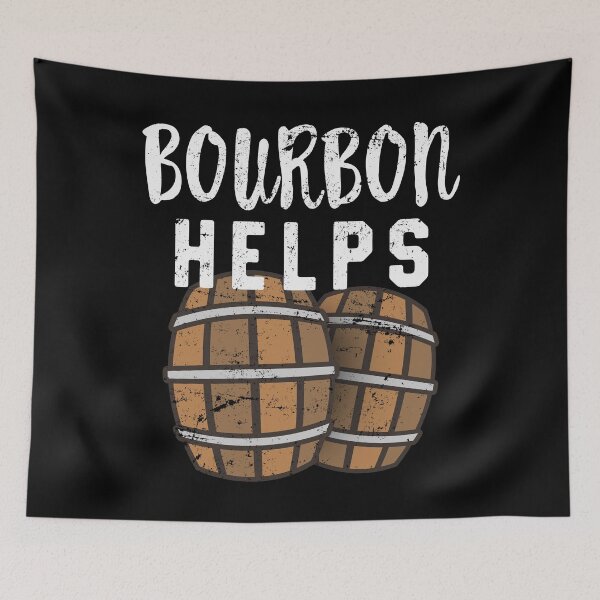 Item preview, Bourbon Helps Funny Alcohol Whiskey Barrel Gift designed and sold by 14thFloor.