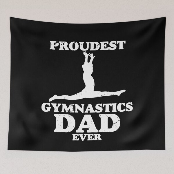 Artikelvorschau, Proudest Gymnastics Dad Ever Dad Of Gymnast Fathers Day Gift entworfen und verkauft von TMelonShop.