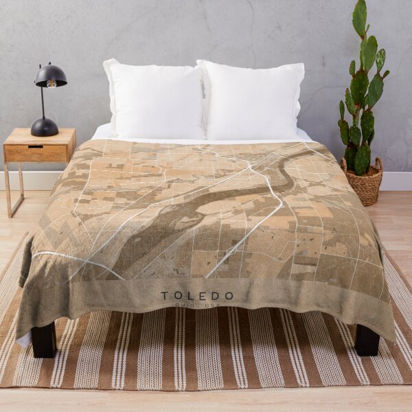 Item preview, Map of Toledo (OH, USA) in sepia vintage style designed and sold by blursbyai.