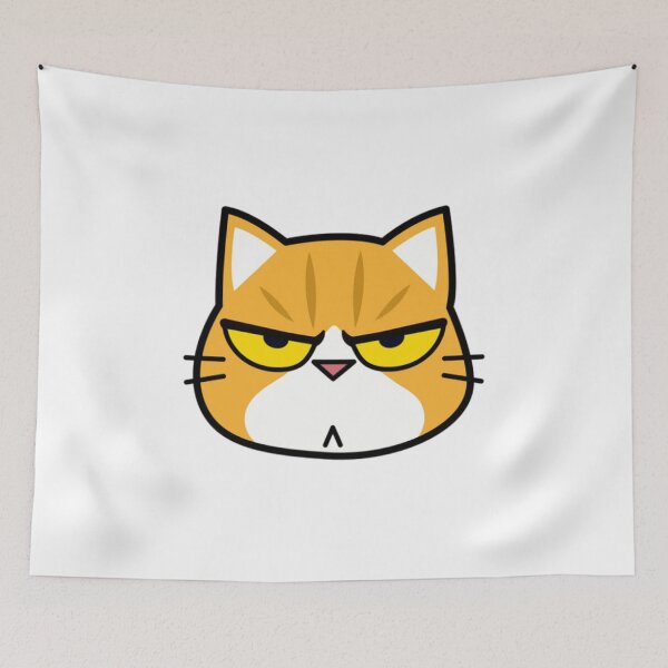 Item preview, Orange Frowning Cat designed and sold by kyokyyosei.