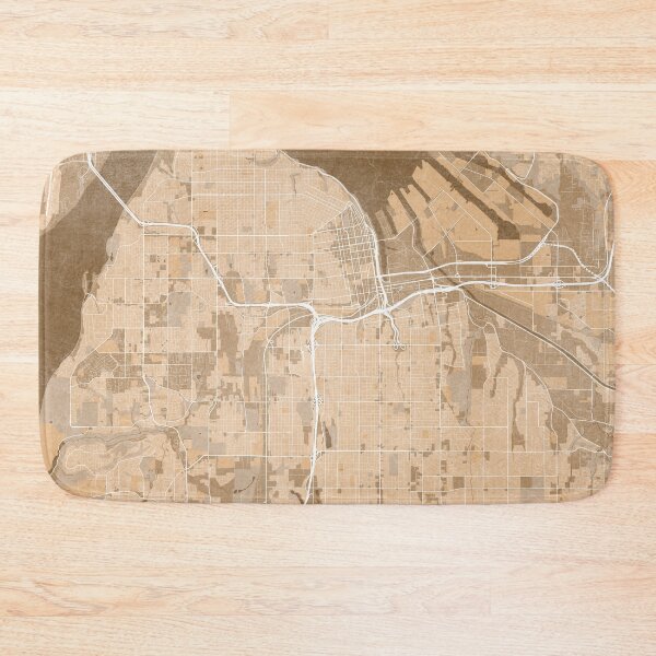 Item preview, Map of Tacoma (WA, USA) in sepia vintage style designed and sold by blursbyai.