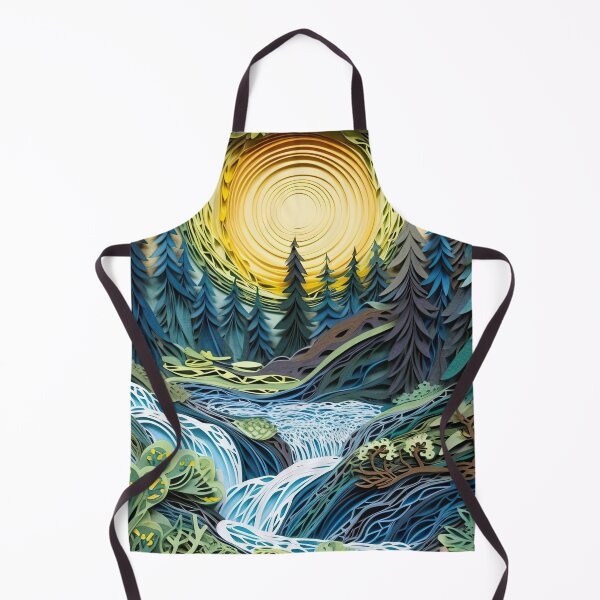 Item preview, Evening scene in a dense forest with waterfall designed and sold by nikigoessi.