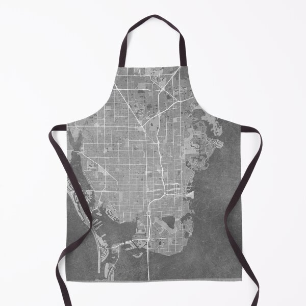 Item preview, Map of St. Petersburg (FL, USA) in gray vintage style designed and sold by blursbyai.