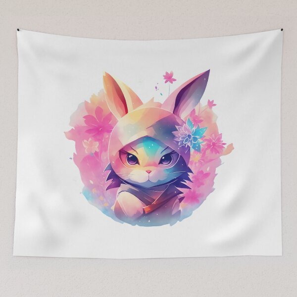 Item preview, Stealthy Hopper: Watercolor Art of a Ninja Bunny designed and sold by Blackstylez.
