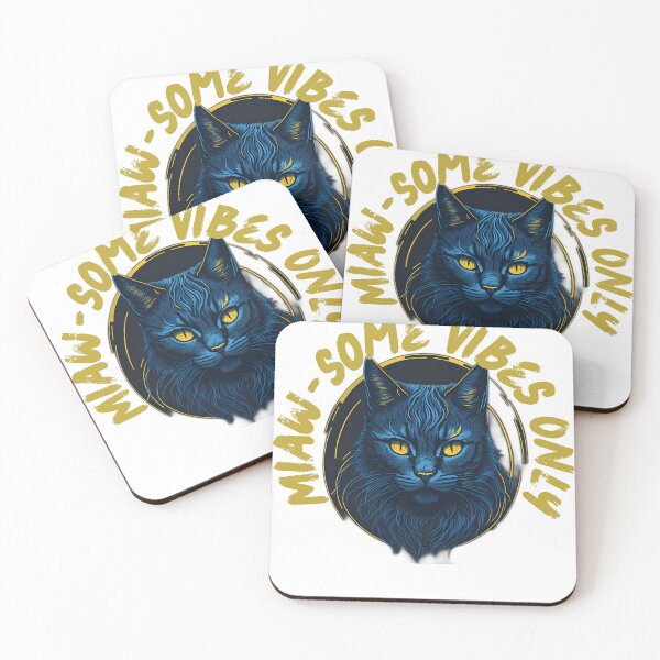 Aperçu de l'œuvre chat miaw Lovers T-shirts, Miaw-Some Vibes Only Tdhirt créée et vendue par TshirtWing.