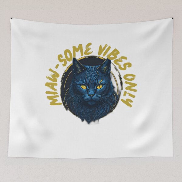 Item preview, cat miaw Lovers T-Shirts ,Miaw-Some Vibes Only Tdhirt designed and sold by TshirtWing.
