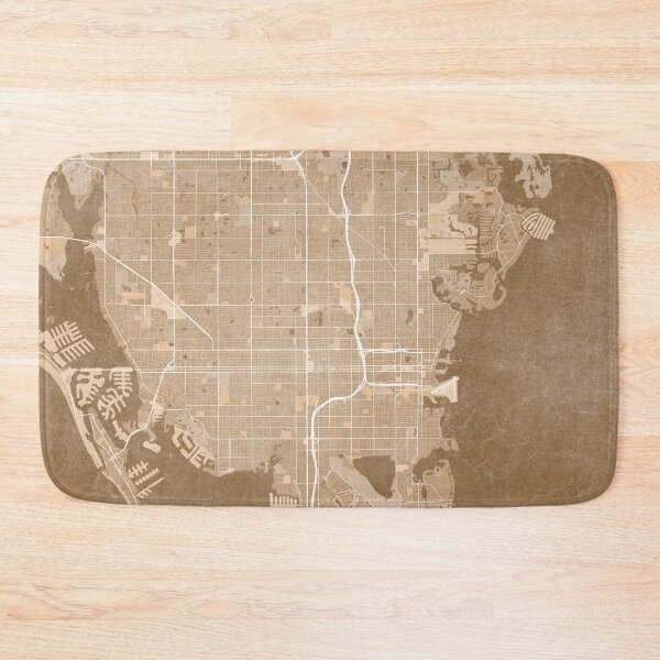 Item preview, Map of St. Petersburg (FL, USA) in sepia vintage style designed and sold by blursbyai.