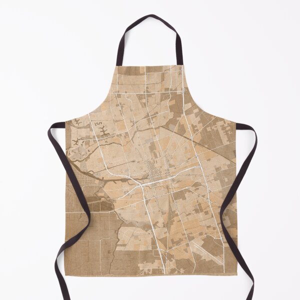 Item preview, Map of Stockton (CA, USA) in sepia vintage style designed and sold by blursbyai.