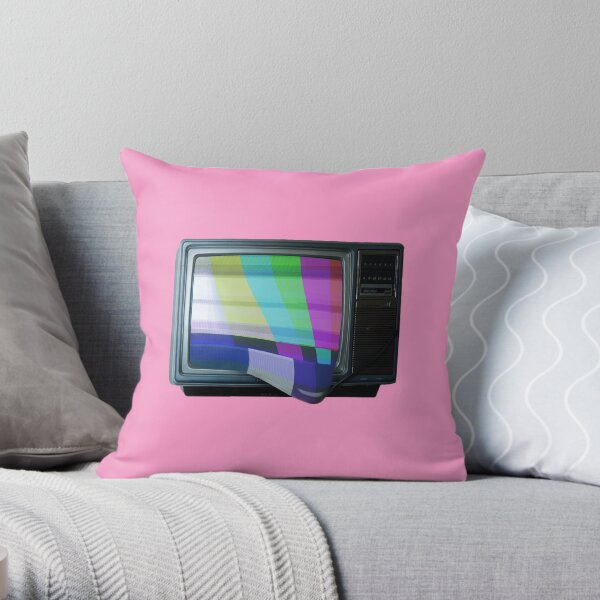 Melting TV Throw Pillow